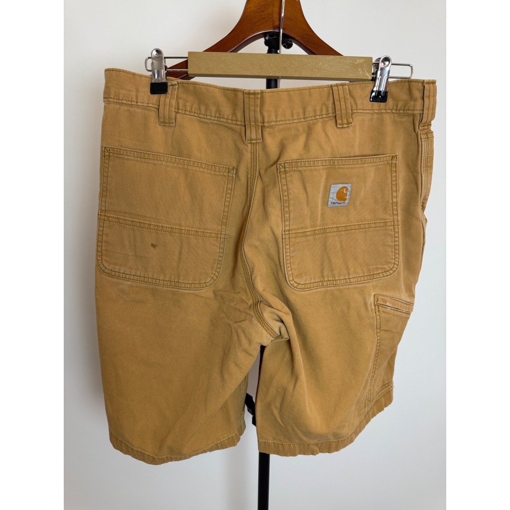 Carhartt Mens Canvas Carpenter Shorts Tan Duck Work Wear Size 34 B147 BRN